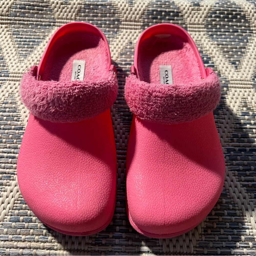 COACH petunia pink Lola Clogs. Size 7 - Picture 7 of 9